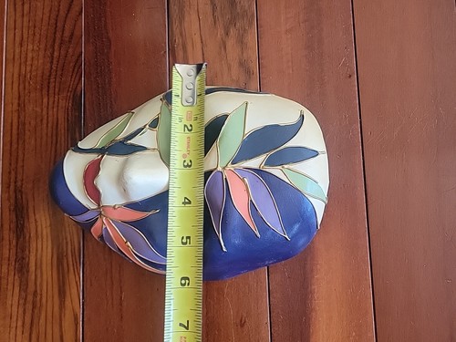 Mardi Gras Carnival Paper Mache Face Mask Fat Tuesday Wall Art Vtg READ - Picture 13 of 13