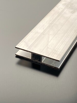 H-Profil 6mm Alu Aluminium blank für Stegplatten SDP Gewächshaus