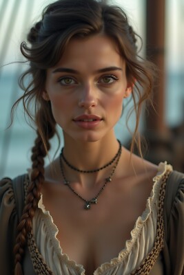 GORGEOUS CUTE SEXY VICTORIAN LADY PIRATE 4X6 FANTASY PHOTO