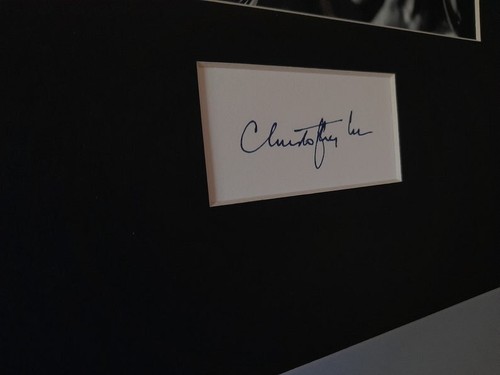 Christopher Lee signed autograph PHOTO DISPLAY Dracula - Picture 2 of 2