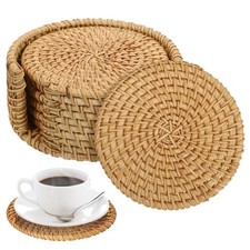 Sets De Table En Rotin Dessous Verre Pour Basse Bohème Tasse À Café