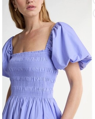 cotton smocked dress women Printed Cotton Smocked Dress: Women's Designer Dresses