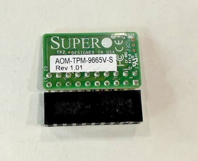 NEW Sealed Supermicro AOM-TPM-9665V-S Rev 1.01 TPM 2.0 20-Pin Module Vertical