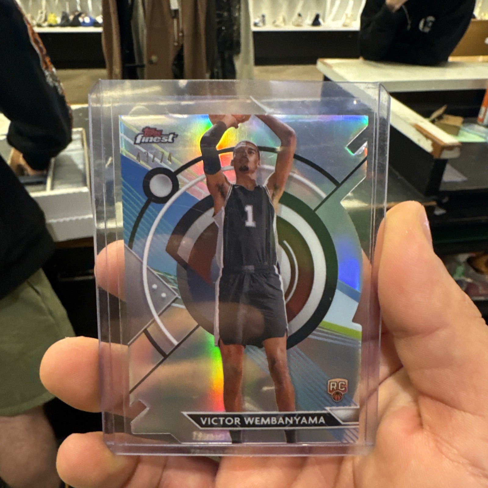 2023-24 Topps Finest Basketball Victor Wembanyama RC Common Die Cut 08/74 #76