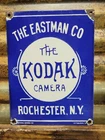 VINTAGE KODAK PORCELAIN SIGN OLD EASTMAN CAMERA PHOTOGRAPHY FILM ROCHESTER NY