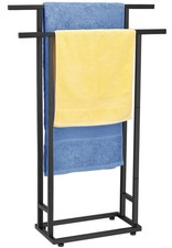 Standing Towel Racks for Bathroom, 2 Tier Bathroom Floor Free Standing Towel