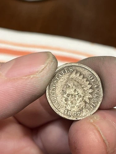 1867 Indian Head Cent Fine. Worth $80