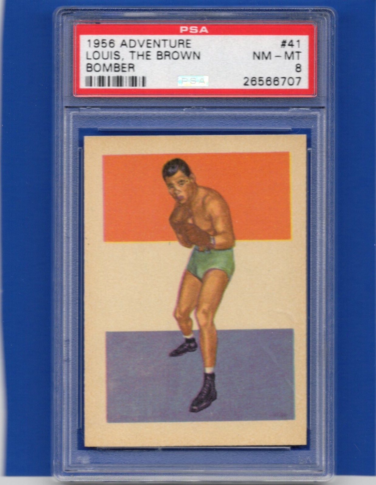 1956 Adventure, Joe Louis, The Brown Bomber, # 41, PSA 8