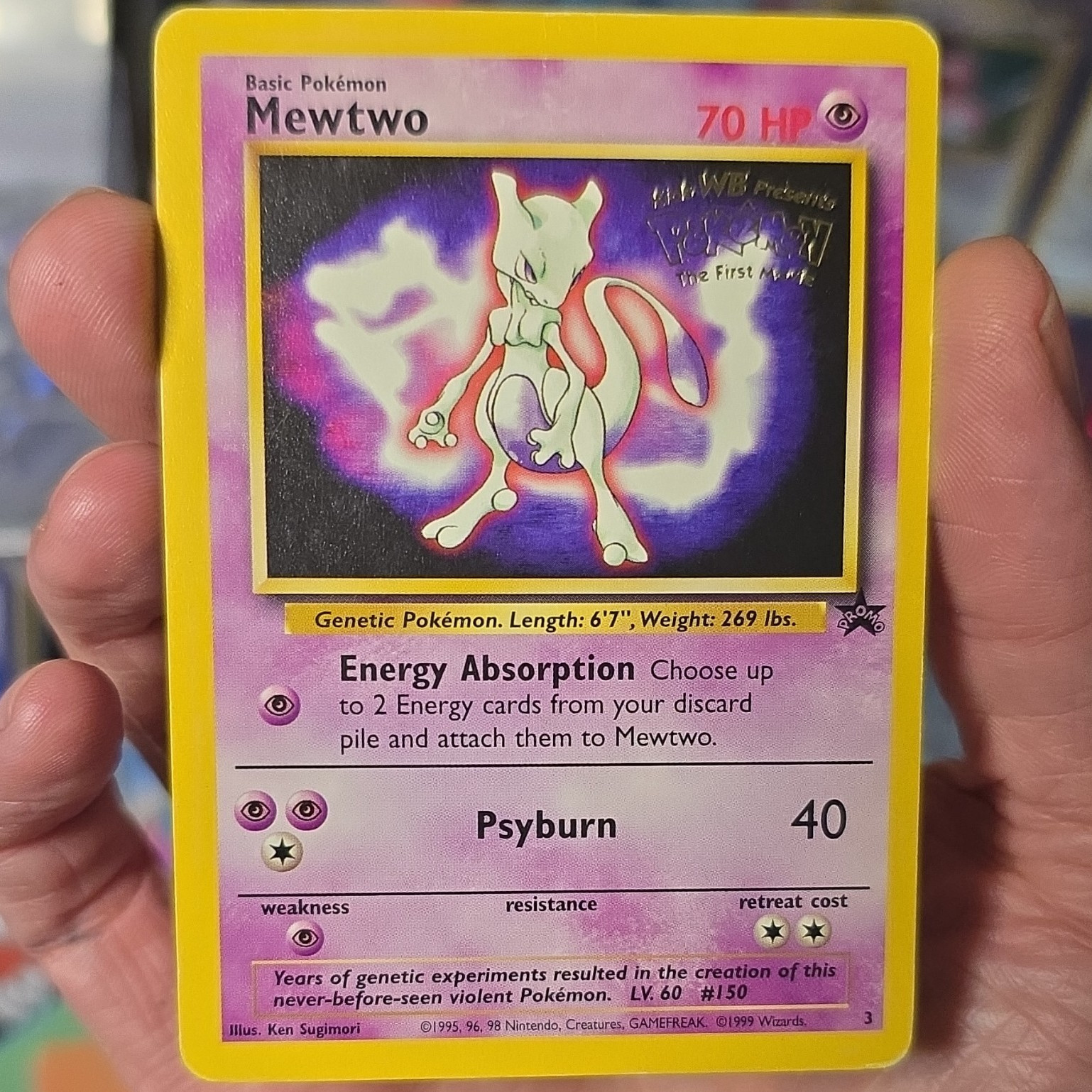Wizards of the Coast Mewtwo Wotc Promo 3 Holo English 1999 70 HP