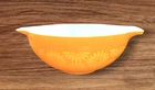 Vintage Pyrex #444 4 Qt Orange Yellow Daisy Sunflower Nesting Mixing Bowl