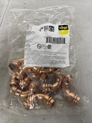 Viega 77317 Propress Copper 90-Degree Elbow 1/2 in 10 pack 