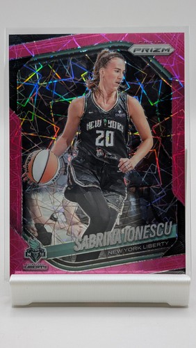 2025 Panini Prizm WNBA #19 Sabrina Ionescu Pink Velocity Prizms #/79