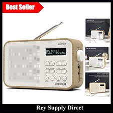 Desire X2 Bluetooth DAB Radio: Portable & Stylish with Alarms, Battery or Mains