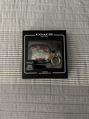 Coach Airpods 3rd generation Case - CG571 Wildflower Floral Print/Clear - EUC 