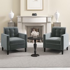 Upholstered Armchair Study Modern Velvet Accent Chair