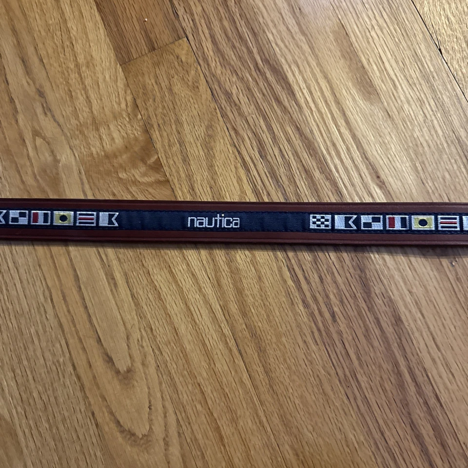 Cinto náutico masculino marrom bandeiras bronze golfe clássico casual preppy vela esportes 36 - Imagem 4 de 4