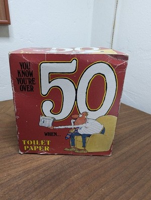 Humorous Novelty Toilet Paper You Know You're Over 50 Vtg 1992 Gag Gift Party