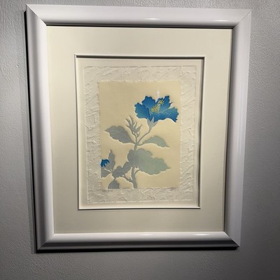 Fernando Torm Signed Hibiscus Etching 200/250 Botanical Art Framed Vintage 