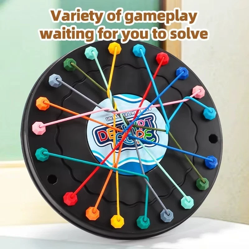 2025 Rope Puzzle Toy Kids Logic Training Knot Challenge Game Brain Teaser - Image 3 of 4