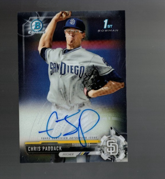 Chris Paddack 2017 Bowman Chrome Auto