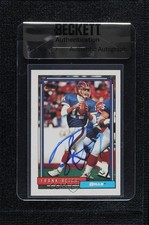 BAS 1992 Topps Frank Reich #524 Seal of Authenticity Auto 3c7