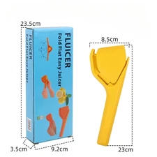 Max Juice Extraction Lemon Lime Squeezer with Built-in Strainer - Yellow