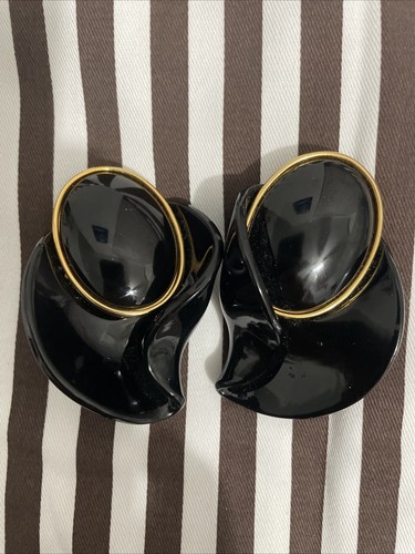 Boutique Oversized Retro 1960s Style Geometric MCM Hollywood Regency Earrings