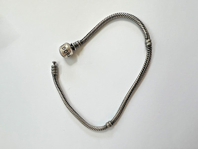 Pandora Moments Sterling Silver Snake Chain Charm Bracelet 925 ALE Barrel Clasp