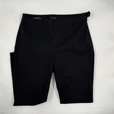 Talbots Womens Chatham Curvy Fit Size 10P Black Cotton Blend Stretch Ankle Pants