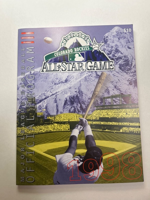 1998 MLB All Star Game Official Game Program Colorado ALOMAR MVP