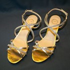 I. MILLER Womens Soft Gold Wedge Rhinestone Dress Shoes Sz 8.5M - NEW IN BOX — photo 2