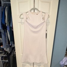 Vera Wang Women's Size 2 Almond Solid Sheath Dress Sleeveless Zip 1K01K30