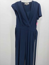 Pre-Owned Diane Von Furstenberg Navy Size 8 Short Sleeve Jumpsuit