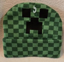 Minecraft Creeper Knit Beanie Green, Unisex, Winter Hat One Size