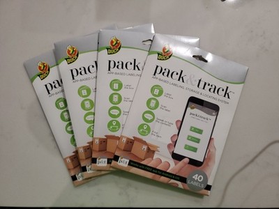 (4pack) Duck Brand Pack & Track App-Based Labeling System - 40 Labels - New