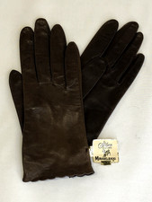 Vintage Ladies Stetson Gloves Miraklekid Leather Brown Size 7 New Old Stock