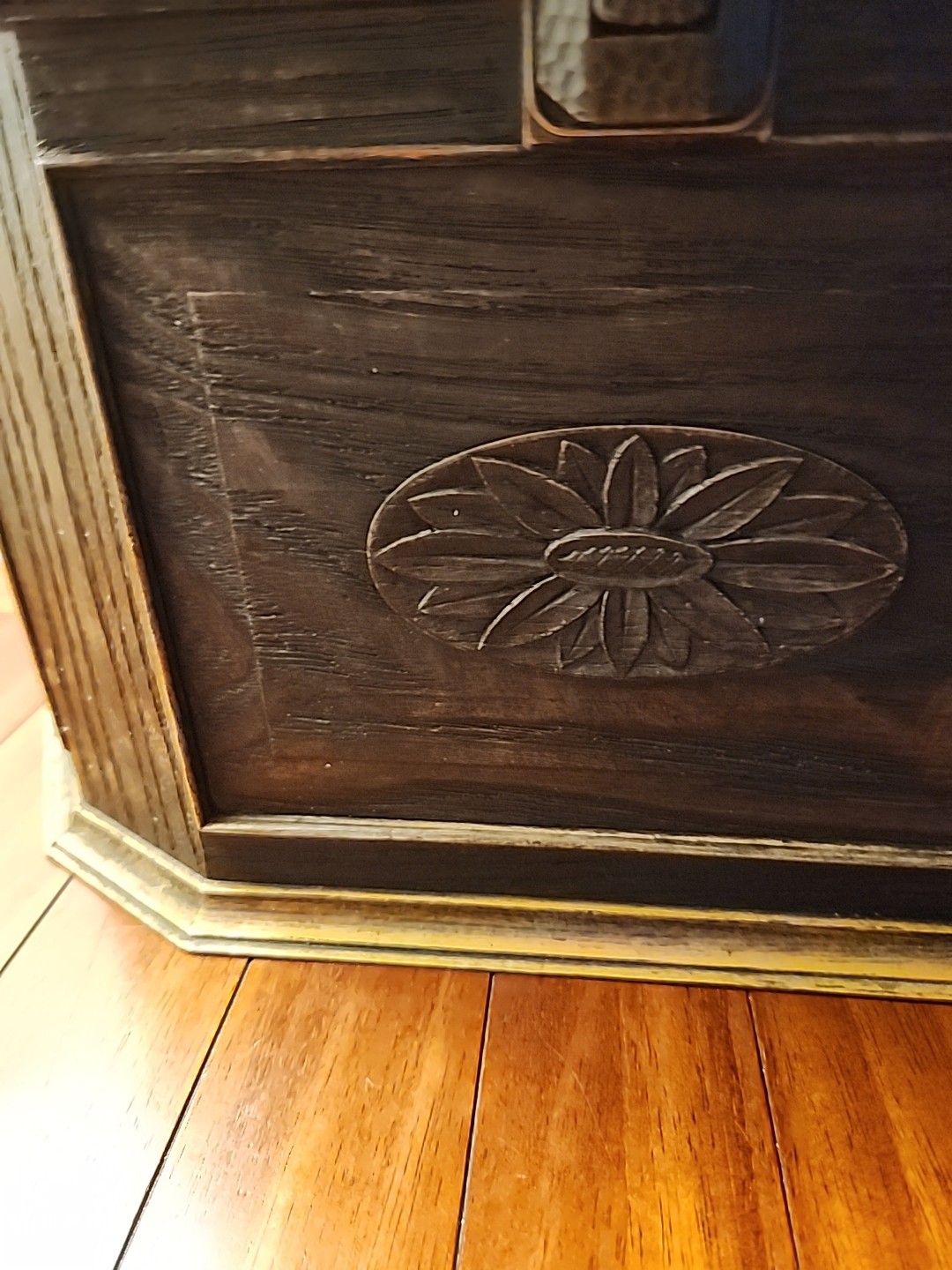 Vintage Lerner Faux Wood Sewing Box with Plastic Insert for Notions and Handle 