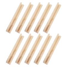  10pcs Wooden Domino Trays Single Row Wood Tile Holders Board Game Accessories