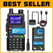 5Mile Long-Range Two-Way Radio with NOAA Receiver & Rechargeable Batteries