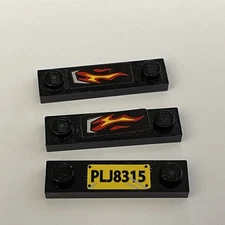 Lego 92593 Black Replacement Parts Pieces Lot of 3