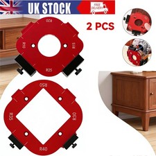 2pcs 4 in 1 Woodworking Corner Radius Jig Aluminum Alloy Router Template Tool UK