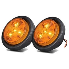 2" Round LED Trailer Lights, Amber LED Clearance Marker Lights 4 2 Amber