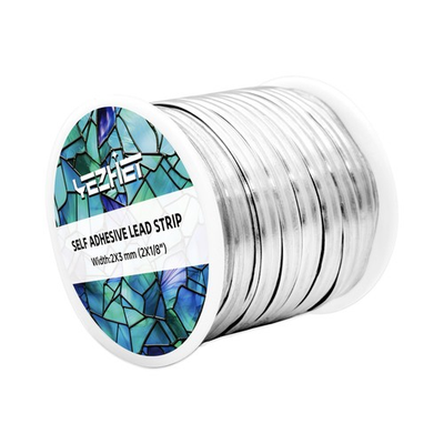 #ad Adhesive Lead Strip for Stained Glass 2x1 8quot; 3mm Silver 39.6Feet 12m Pr... $72.27