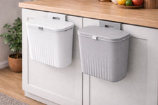 9L Kitchen Waste Bin Trash Can Basket Hanging Wall Mount Over The Cabinet Door