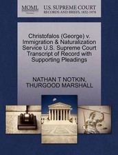 Christofalos (George) V. Immigration & Naturalization Service U.S. Supreme Court