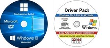 Reinstall DVD.. Windows 10 pro,64 bit. Recover,Restore,Repair ,No key included,