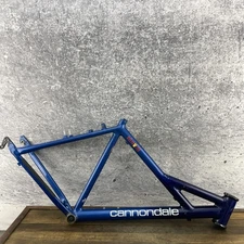 Vintage Cannondale Delta V 700 18 19 Aluminum MTB Frame HeadShok USA Blue