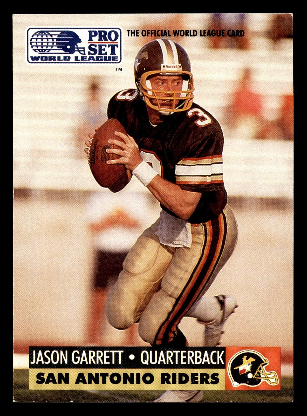 1991 Pro Set #31 Jason Garrett World League Collectibles (WLAF Inserts)