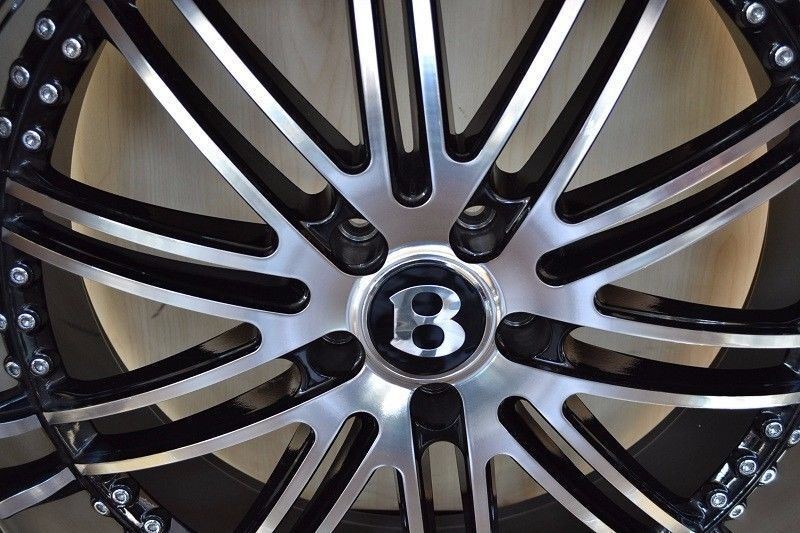 20-inch Bentley GT GTC Spur 2003-2011 Wheels GTX23 Black Machine 5x112 lugs