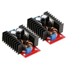 2Pcs 150W DC-DC 10-32V to 12-35V Boost Converter Module Voltage Adjustable for